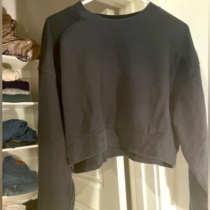 Nuuds cropped black sweatshirt medium